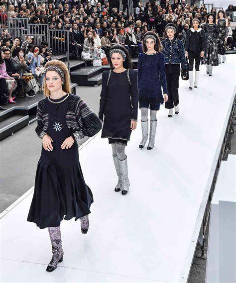 chanel fashion show celebrities|Chanel fashion show models.